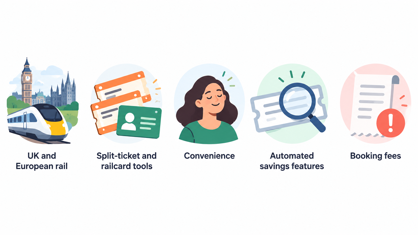 One numbered checklist with a single step: “Before you pay, compare the final basket total with the price on the train operator's own site.”