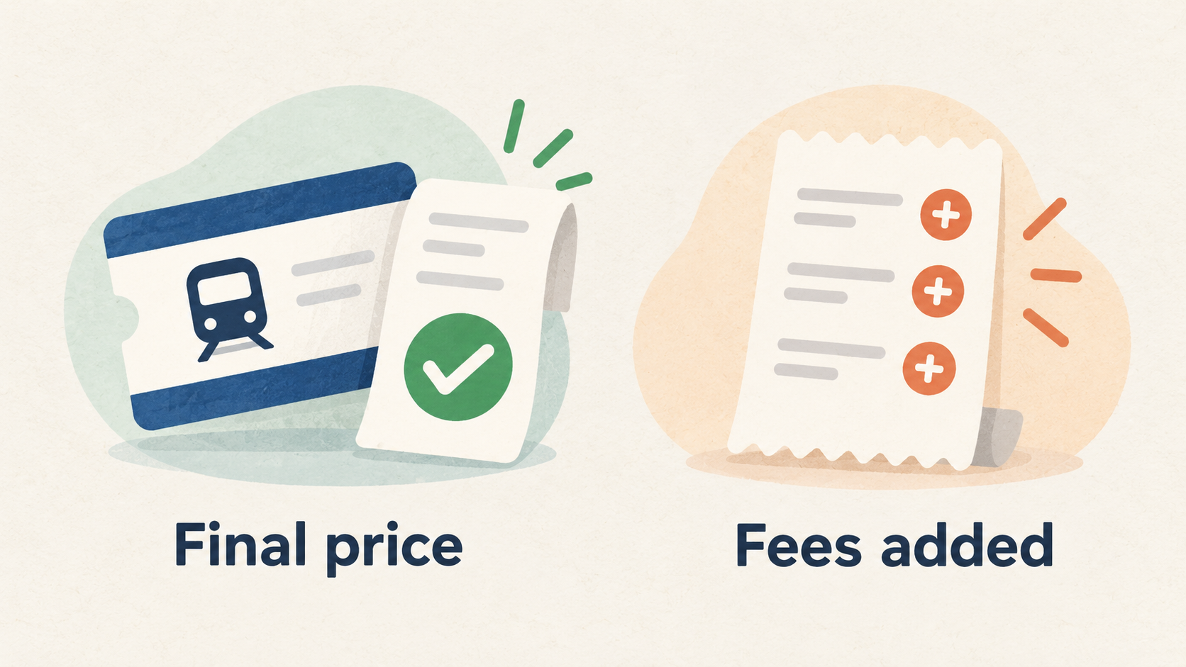 One four-item numbered checklist of the section’s stated tests: Final price, Fees added, Conditions attached, Journey fit.