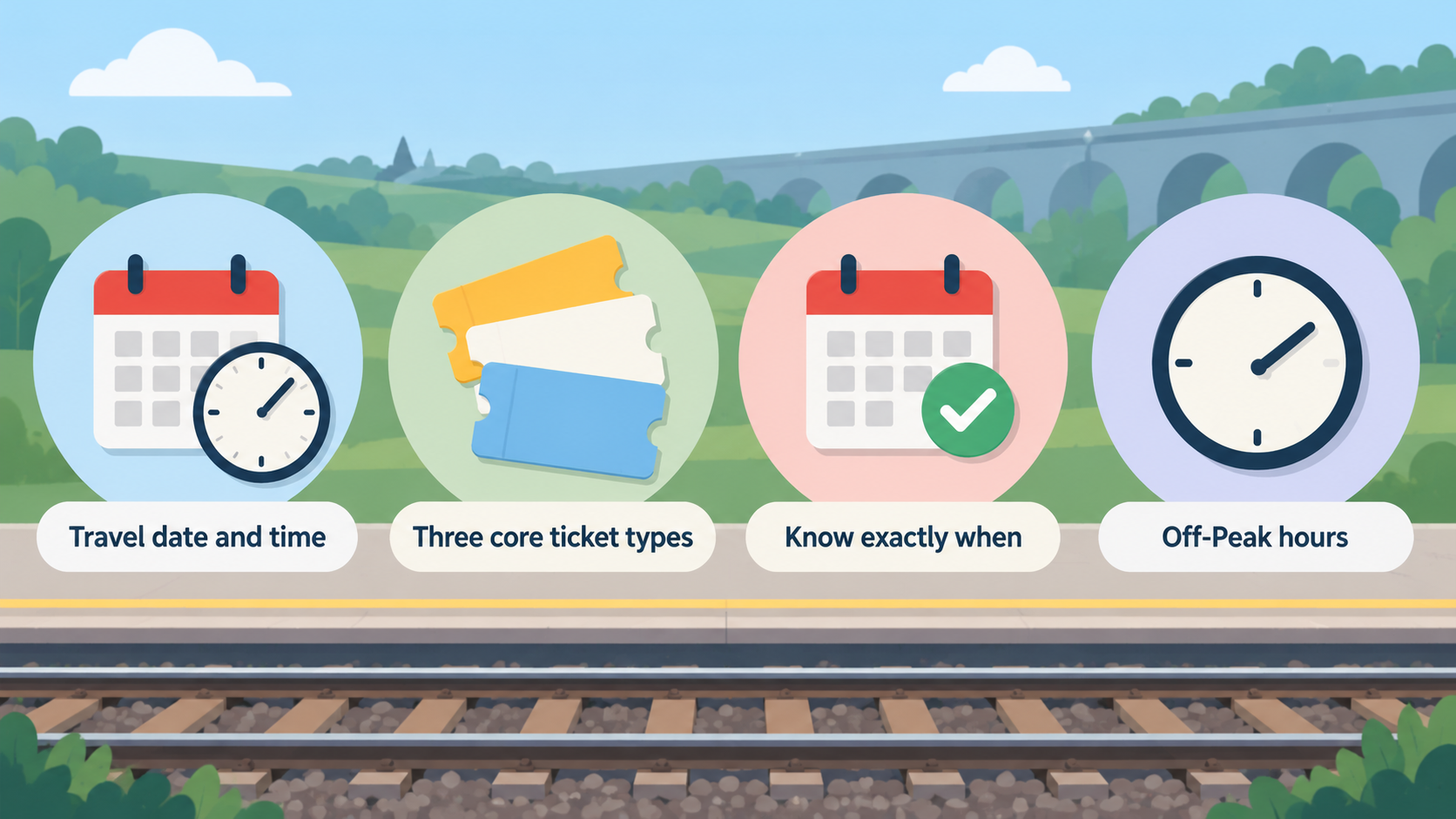 Give an at-a-glance comparison of the stated validity of Advance, Off-Peak and Anytime tickets.